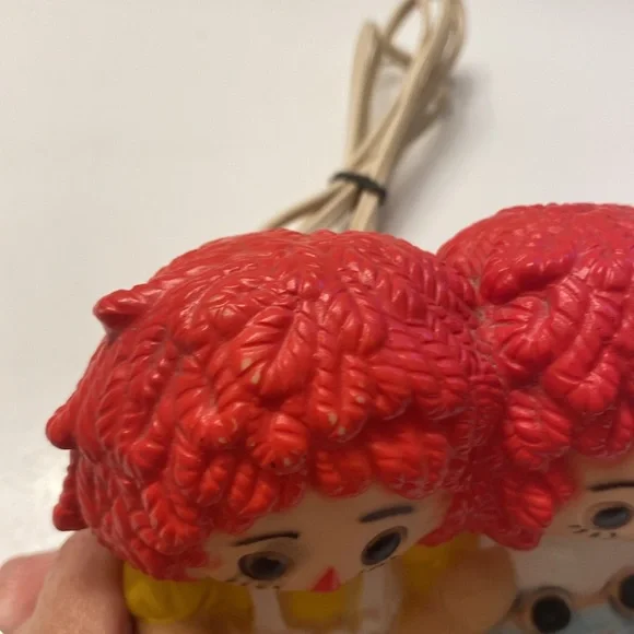 Vintage 1969 Raggedy Ann & Andy, Table Top Night Light, in Working Condition - Picture 9 of 10